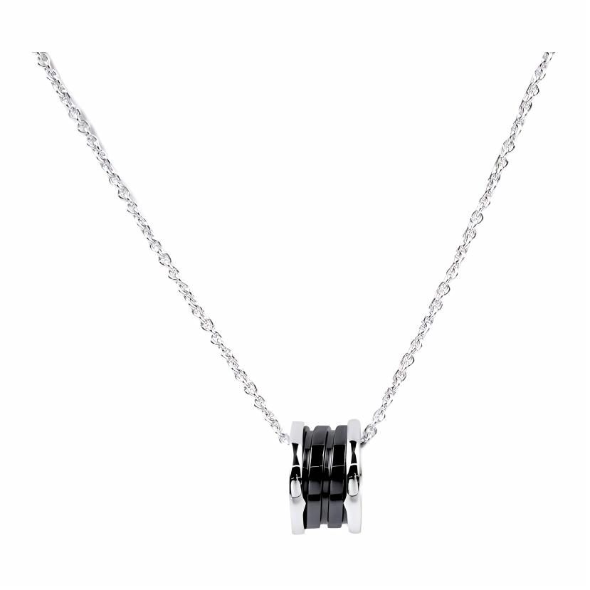 BVLGARI Save the Children Series Black Ceramic Silver Necklace Unisex Couple Style CL856977-349634 圖 2