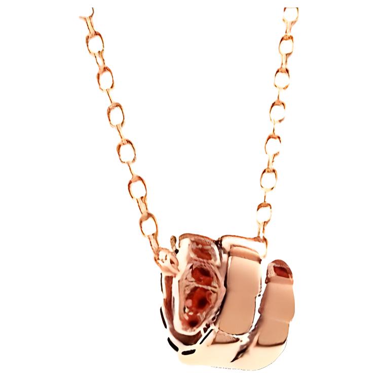 BVLGARI SERPENTI 18K Rose Gold Necklace Unisex Couple Design. 358888
