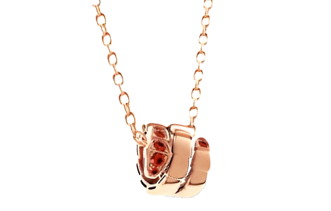 BVLGARI SERPENTI 18K Rose Gold Necklace Unisex Couple Design. 358888 圖 3