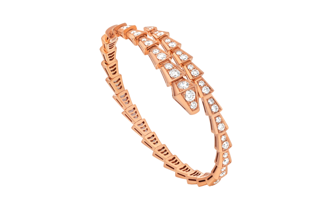 Order BVLGARI SERPENTI 18K玫瑰金蛇形手鐲 情侶設計男女通用款式 BR858084-353793