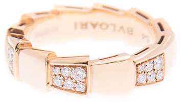 BVLGARI Serpenti Viper 18K Rose Gold Diamond Ring Unisex Couple Design AN857928 BVLGARI Serpenti Viper 18K Rose Gold Diamond Ring Unisex Couple Design AN857928