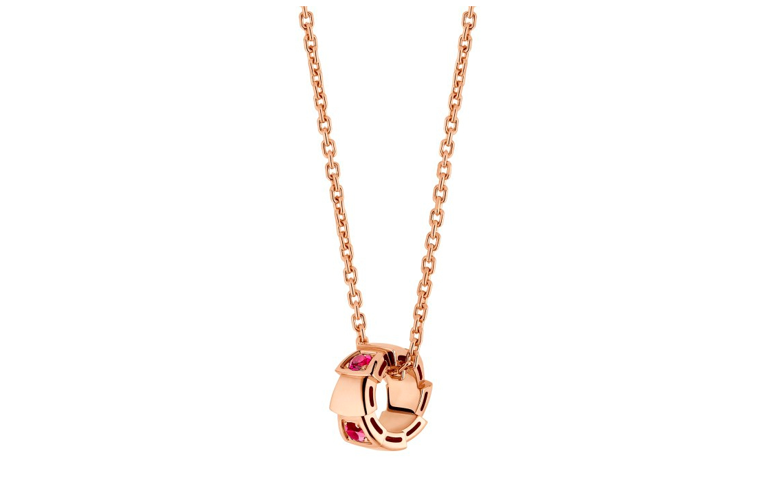 BVLGARI Serpenti Viper 18K Rose Gold Pendant Necklace Unisex Couple Design. 360659 圖 2