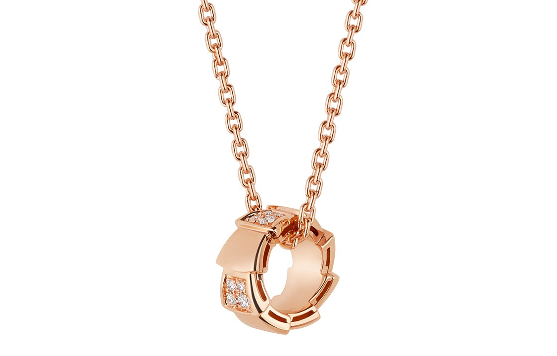 BVLGARI SERPENTI VIPER Rose Gold Diamond Necklace Unisex Couple Design. 355254 圖 3
