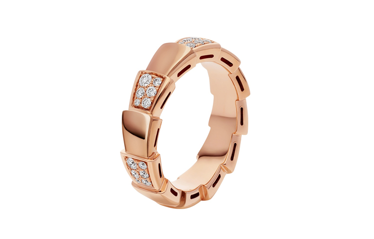 Order BVLGARI Serpenti Viper 玫瑰金戒指 奢華男女對戒 珠寶飾品 353302