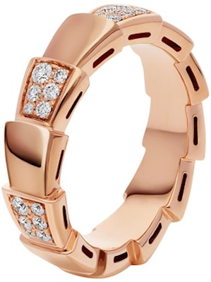BVLGARI Serpenti Viper 玫瑰金戒指 奢華男女對戒 珠寶飾品 353302 Cheap BVLGARI Serpenti Viper 玫瑰金戒指 奢華男女對戒 珠寶飾品 353302