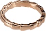 Order BVLGARI Serpenti Viper 18K玫瑰金細版戒指 情侶款 男女皆宜設計。 AN856868