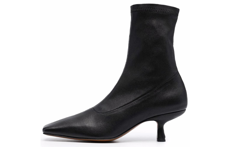 Buy By Far Audrey 踝靴 '黑色皮革' 20FWAUBBLVAB