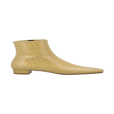 By Far Balenciaga Ankle Boots 'Yellow Cocco Print'