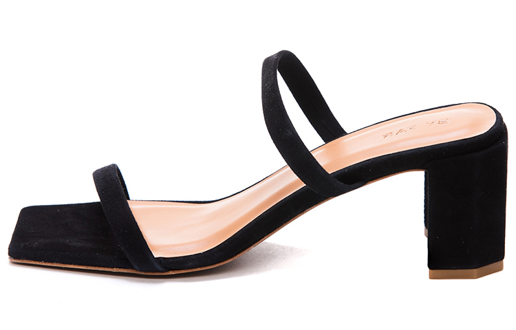 By Far Tanya Leather Strap Sandals 1709201TBLKS