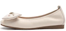 Buy C°BANNER 千百度 Zapatos Planos Mujer Cuero Punta Redonda Ligeros con Lazo A23125815
