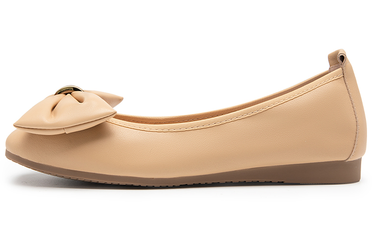 Details for C°BANNER 千百度 Zapatos Planos Mujer Cuero Punta Redonda Ligeros con Lazo A23125815