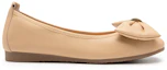 Sizing C°BANNER 千百度 Zapatos Planos Mujer Cuero Punta Redonda Ligeros con Lazo A23125815