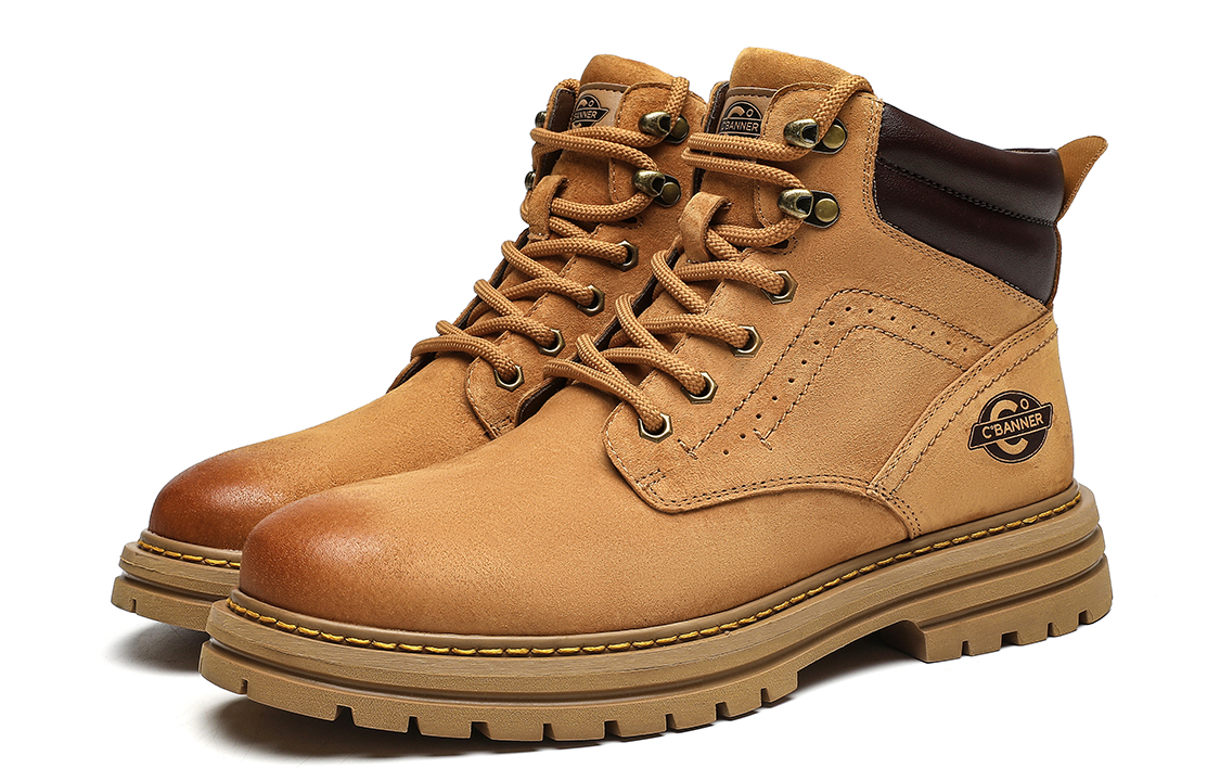 C°BANNER Belle Leather Martin Boots 'Yellow Brown' 圖 5