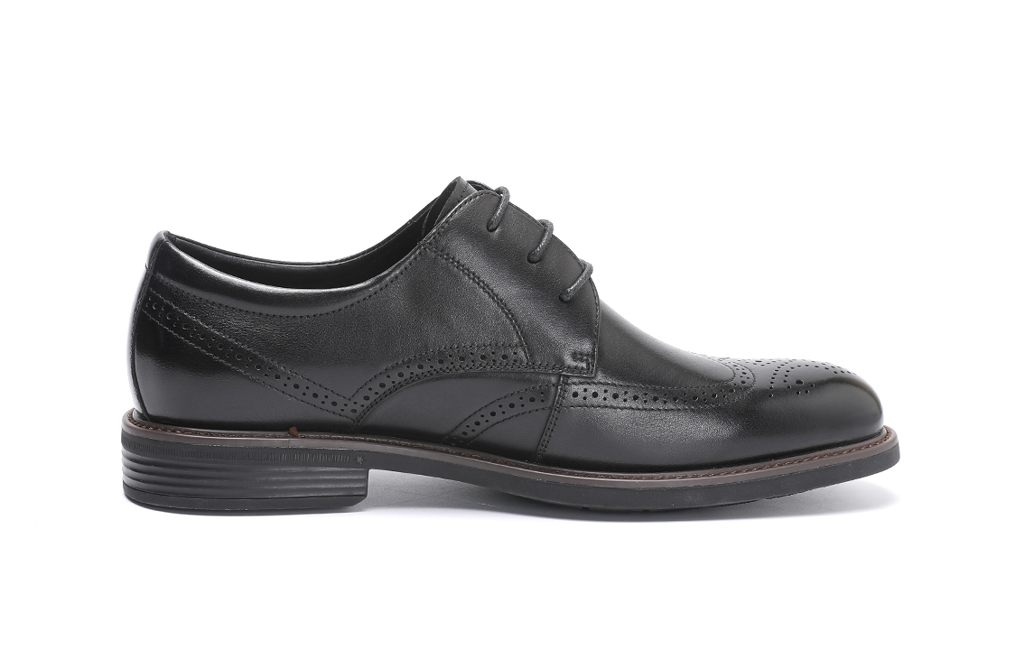 C°BANNER Block Heel Business Dress Shoes 'Black' 圖 2