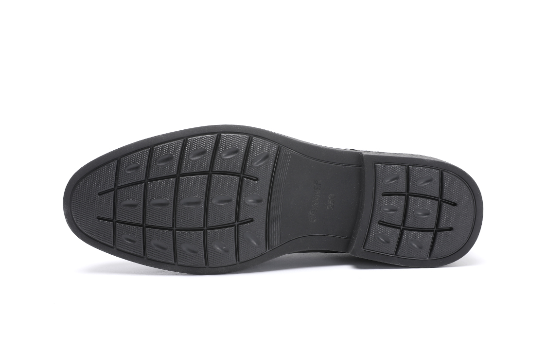 C°BANNER Block Heel Business Dress Shoes 'Black' 圖 5