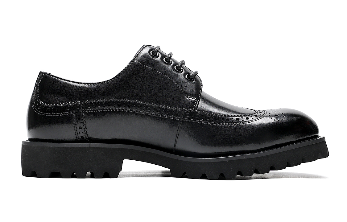 Order Zapatos de Cuero Casual de Negocios C°BANNER Brogue 'Negro' C5921026D01