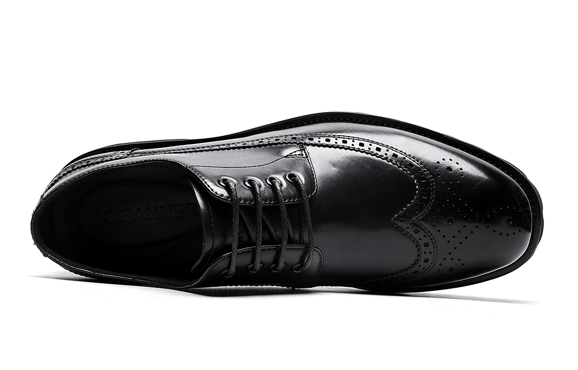 Shop Zapatos de Cuero Casual de Negocios C°BANNER Brogue 'Negro' C5921026D01