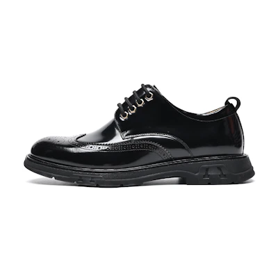 C°BANNER Brogue Business Dress Leather Shoes 'Men's Black'