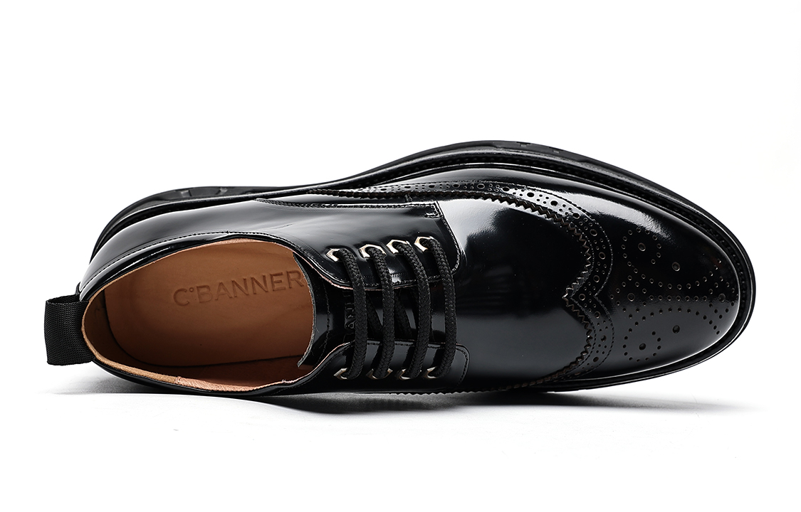 Shop Zapatos de Vestir C°BANNER Brogue de Cuero para Hombre 'Negros' C7713878DU01