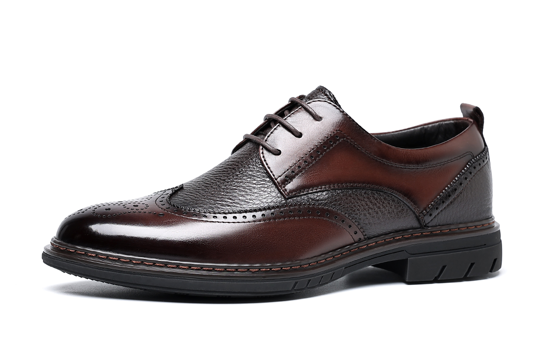 Lookbook 千百度C°BANNER 胎牛皮鹿皮Brogue正裝皮鞋 棕色