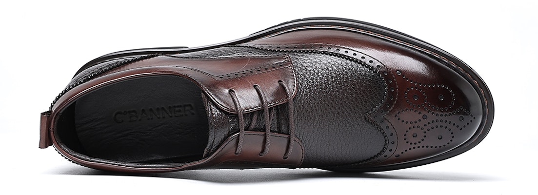 千百度C°BANNER 胎牛皮鹿皮Brogue正裝皮鞋 棕色 Shop 千百度C°BANNER 胎牛皮鹿皮Brogue正裝皮鞋 棕色
