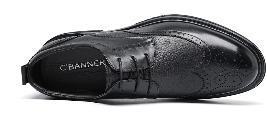 C°BANNER Sepatu Formal Brogue Kulit Hitam 'Calfskin dan Suede' C1513077DD01 Shop C°BANNER Sepatu Formal Brogue Kulit Hitam 'Calfskin dan Suede' C1513077DD01