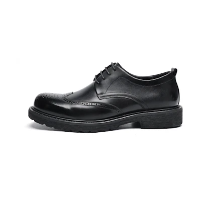 C°BANNER Business Brogue 'Black Carving Men's Leather Shoes'