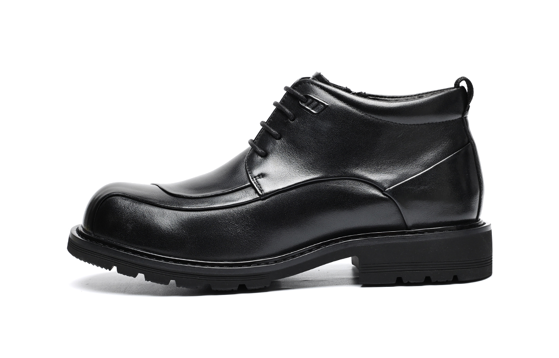 C°BANNER Business Casual Fleece-Lined Warm Formal Leather Shoes 'Black' C1524289M01