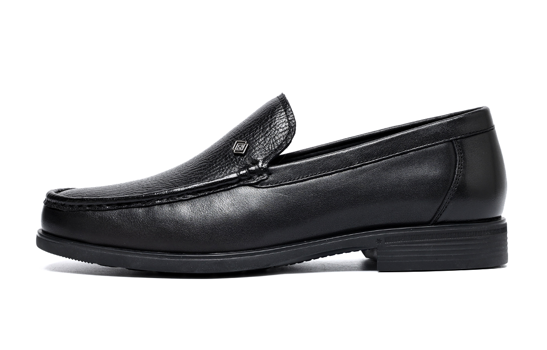 Buy 千百度C°BANNER 頭層牛皮男士商務休閒鞋 黑色