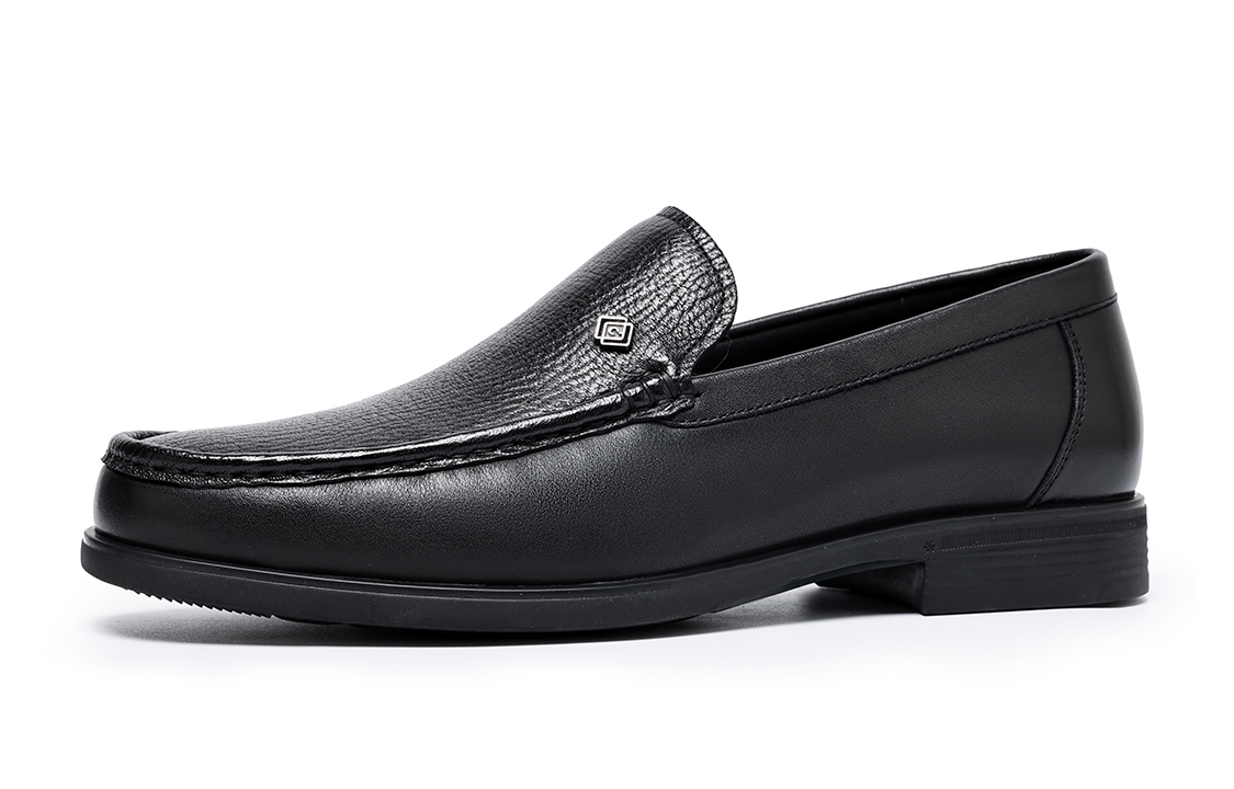 Lookbook 千百度C°BANNER 頭層牛皮男士商務休閒鞋 黑色