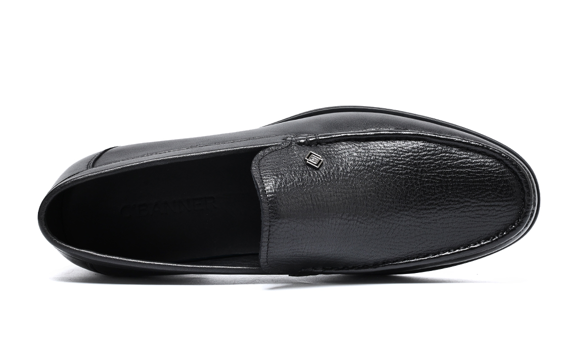 Shop 千百度C°BANNER 頭層牛皮男士商務休閒鞋 黑色