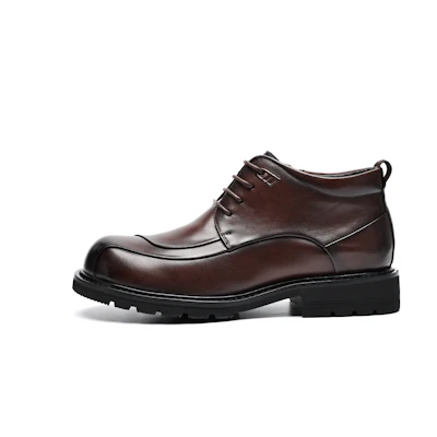 C°BANNER Business Casual Plus Velvet Warm Formal Leather Shoes 'Brown'