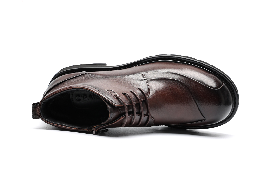 Shop C°BANNER Business Casual Plus Velvet Warm Formal Leather Shoes 'Brown' C1524289MM02
