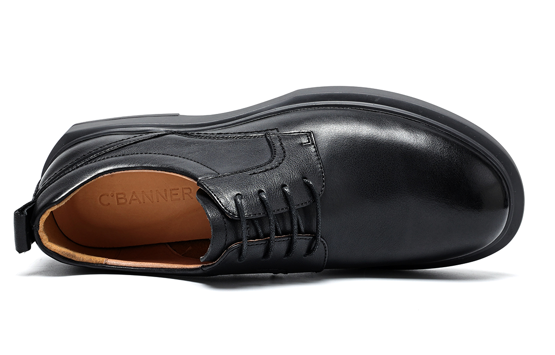 C°BANNER Business Casual Soft Leather Shoes 'Black' 圖 4