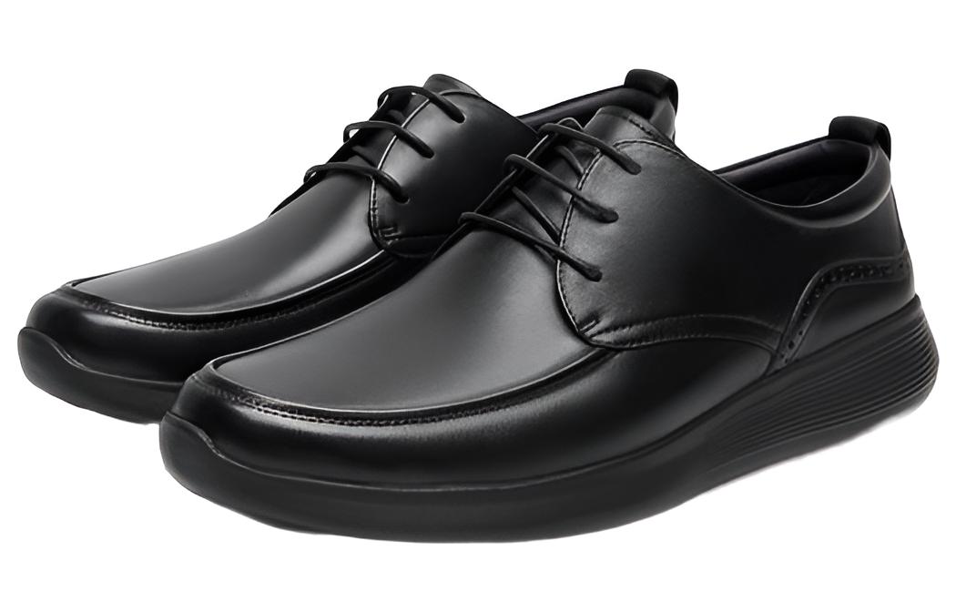 C°BANNER Business Casual Soft Sole Leather Shoes 'Black' 圖 2