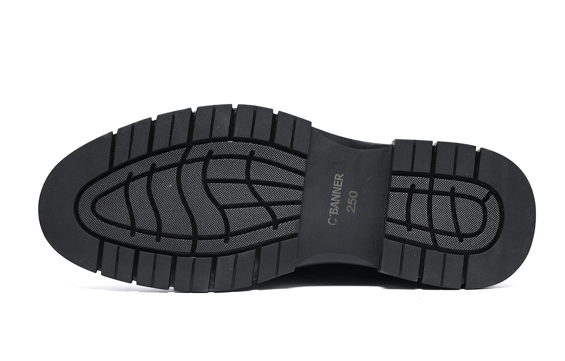 C°BANNER Business Dress Leather Shoes 'Black Round Toe Soft Sole' 圖 5