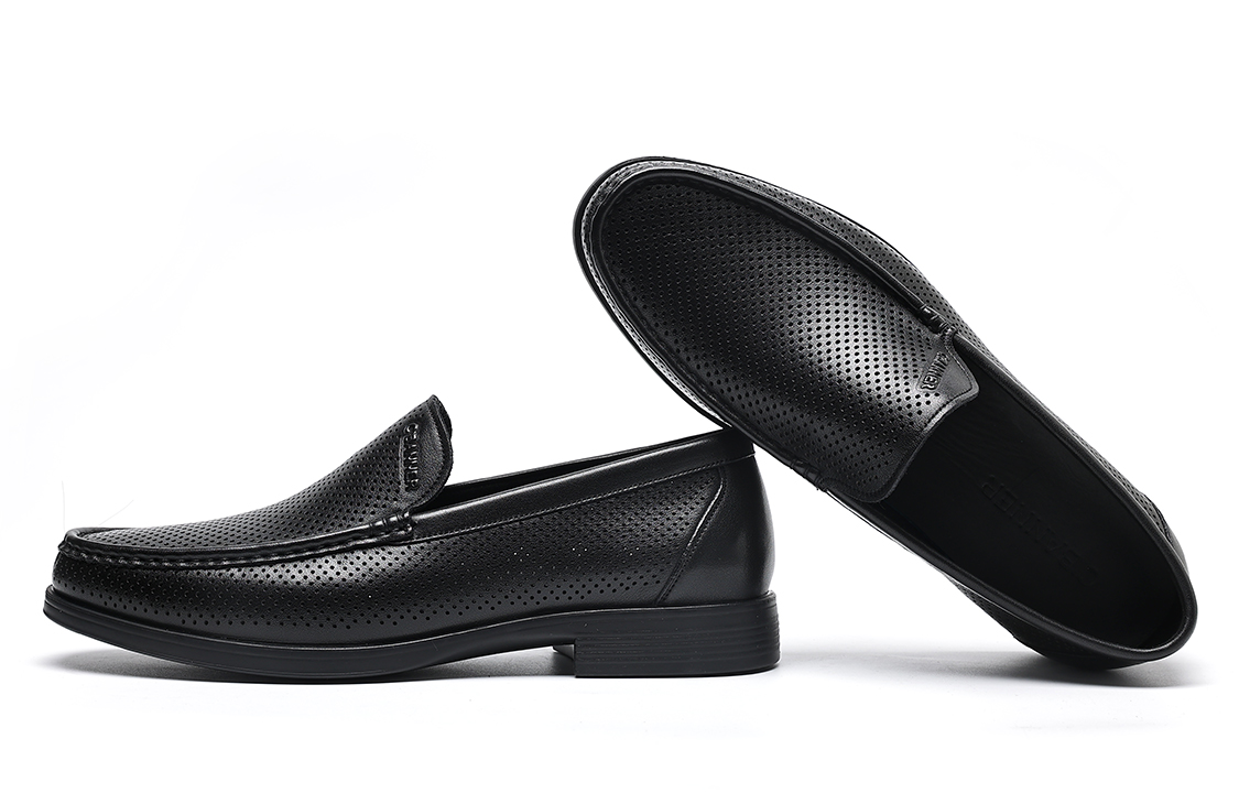 C°BANNER Business Dress Shoe 'Black Perforated Leather' 圖 2