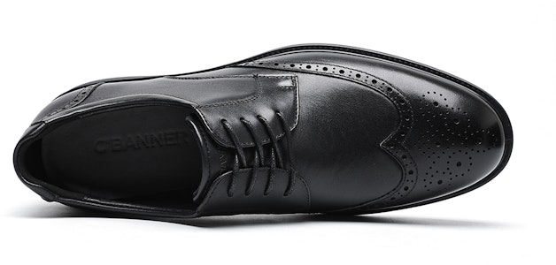 千百度C°BANNER 皮鞋男布洛克雕紋休閒男鞋 黑色 Shop 千百度C°BANNER 皮鞋男布洛克雕紋休閒男鞋 黑色