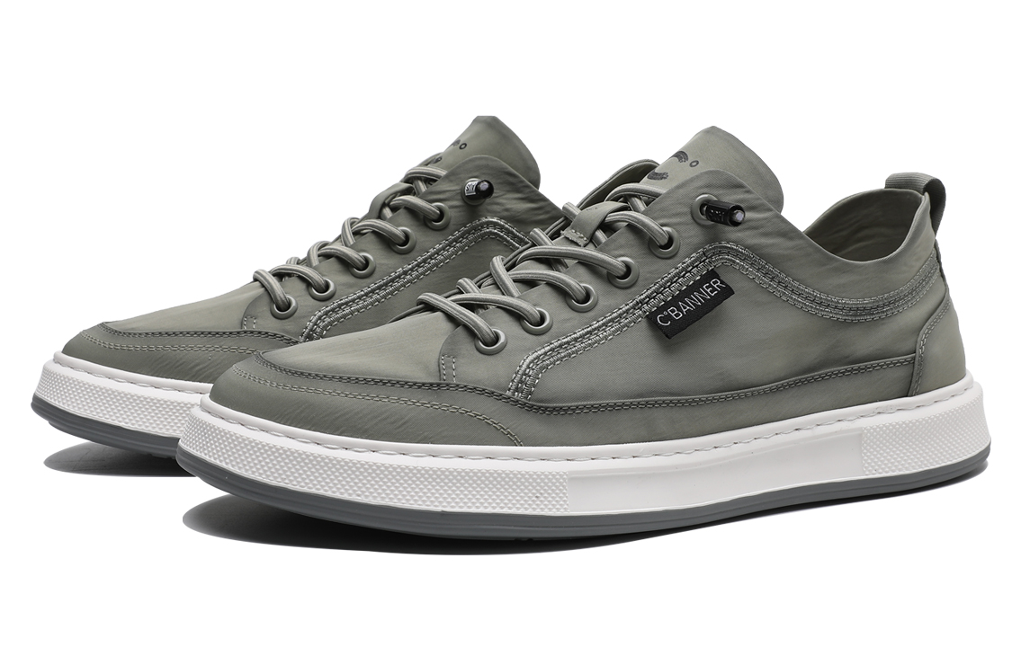 Lookbook 千百度C°BANNER 織物冰絲透氣帆布鞋 男款 綠