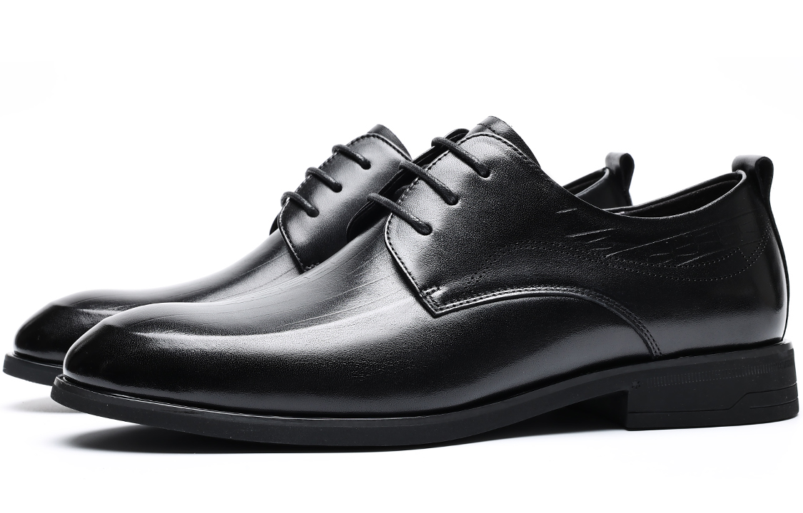 C°BANNER Casual CMFT All-Match Formal Leather Shoes 'Black' 圖 2