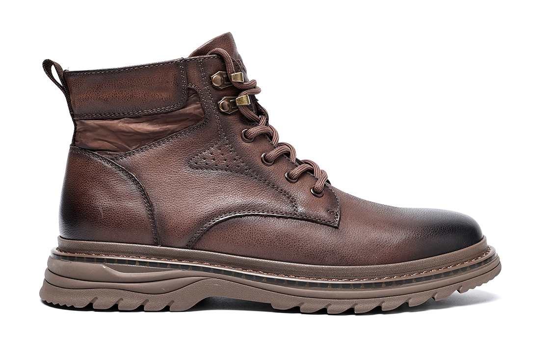 C°BANNER Casual High-Top Work Martin Boots 'Brown' 圖 2