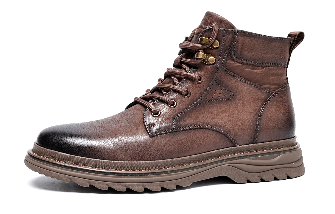 C°BANNER Casual High-Top Work Martin Boots 'Brown' 圖 3
