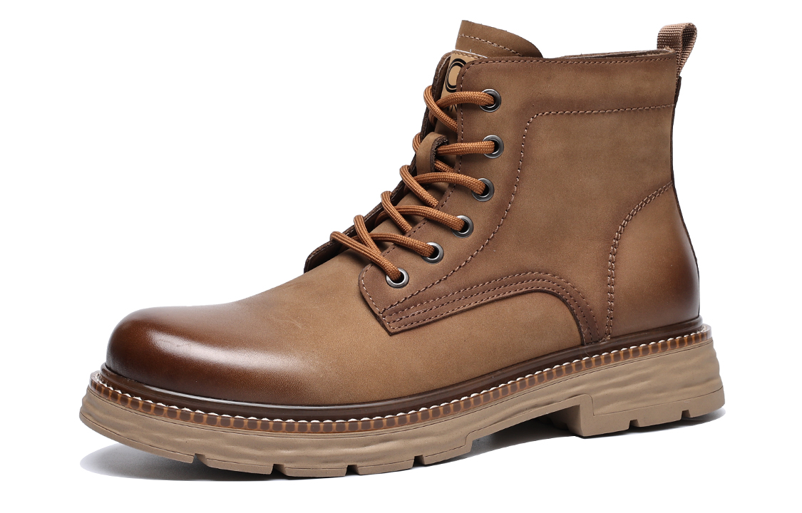 Lookbook C°BANNER Kasut Boot Martin Motosikal Kasual 'Kuning Coklat' C1923769X03