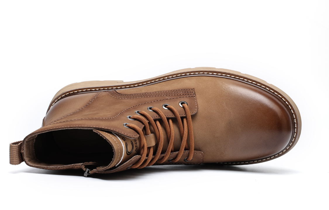 Shop C°BANNER Kasut Boot Martin Motosikal Kasual 'Kuning Coklat' C1923769X03