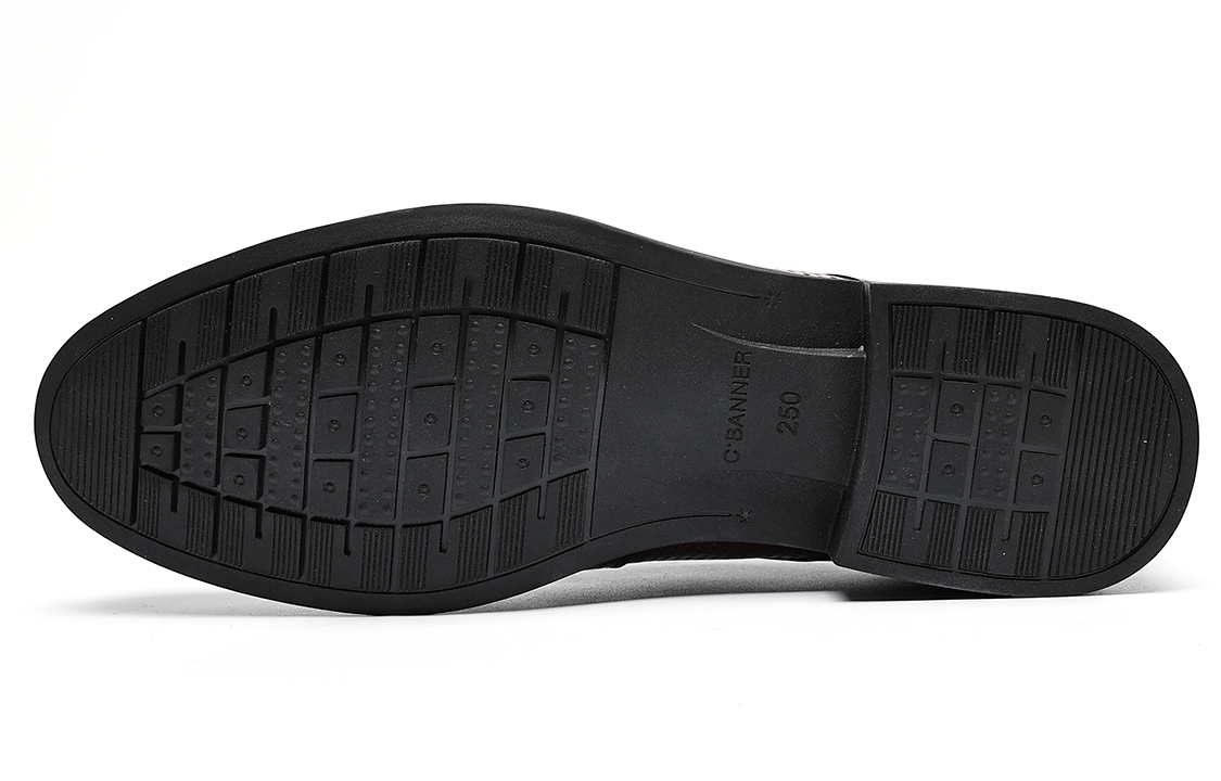 Purchase 千百度C°BANNER 頂級頭層牛皮 時尚舒適透氣打孔 正裝皮鞋 男款 棕色