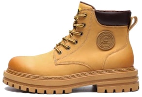 C°BANNER Double-Layer Leather Retro Fashion Ankle Martin Boots 'Yellow' C0623813M18 C°BANNER Double-Layer Leather Retro Fashion Ankle Martin Boots 'Yellow' C0623813M18