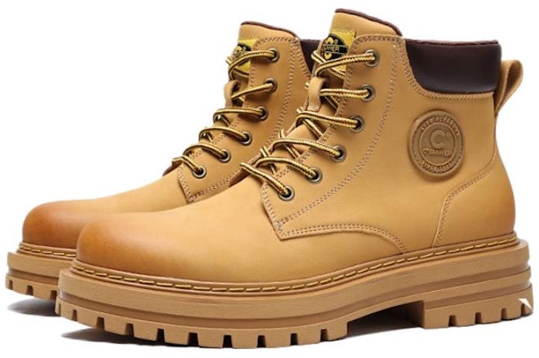C°BANNER Double-Layer Leather Retro Fashion Ankle Martin Boots 'Yellow' C0623813M18 Order C°BANNER Double-Layer Leather Retro Fashion Ankle Martin Boots 'Yellow' C0623813M18