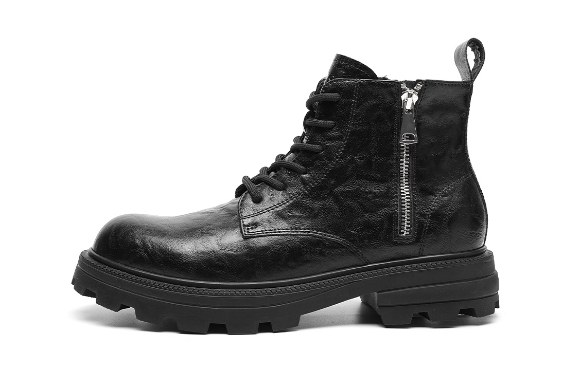 C°BANNER Fashion Casual Trendy Zip Martin Boots 'Black'