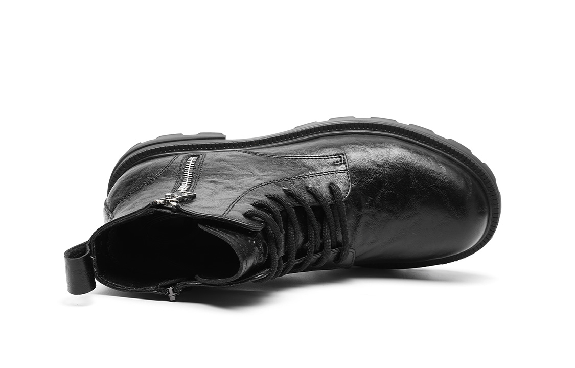 C°BANNER Fashion Casual Trendy Zip Martin Boots 'Black' 圖 4