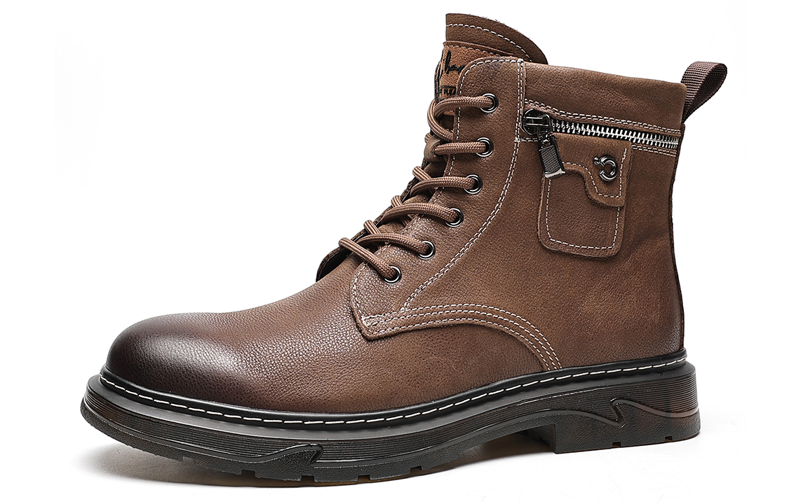 C°BANNER Fashion Martin Boots 'Brown Leather' 圖 3